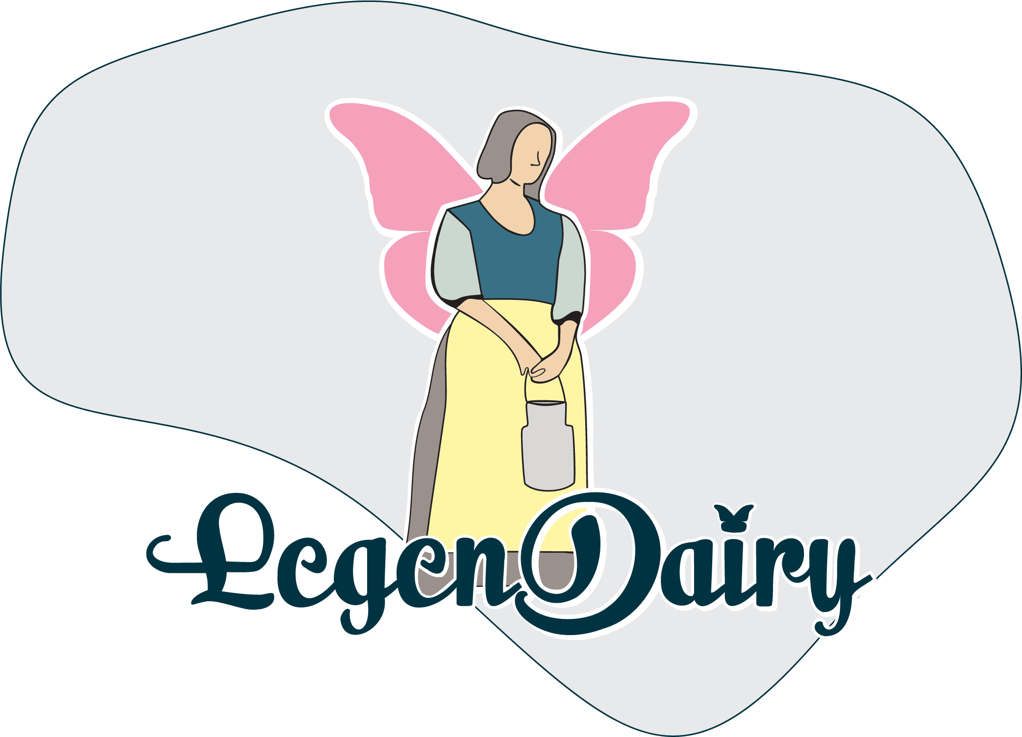 Legendairy vegan cheese logo design.